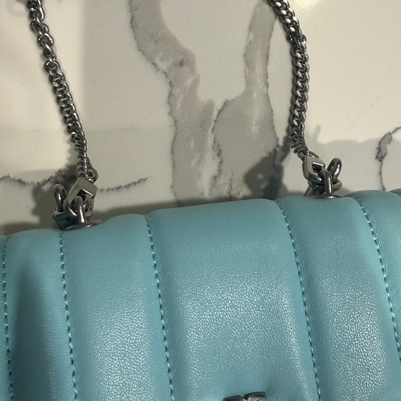 Tory Burch Mini Kira Top Handle Bag (paid $398). See receipt . Baby blue - Picture 4 of 14